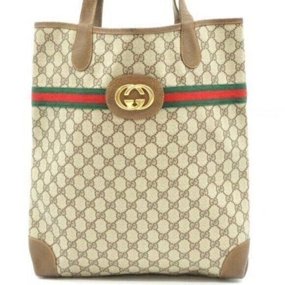 Authentic Gucci GG Marmont Sherry Large Tote Canvas Ophidia Shoulder Bag Handbag - Picture 1 of 14